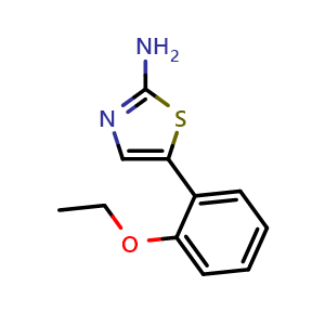 Chemical structure of 5-(2-Ethoxyphenyl)thiazol-2-amine , CAS 1340170-10-6, AChemBlock X179334