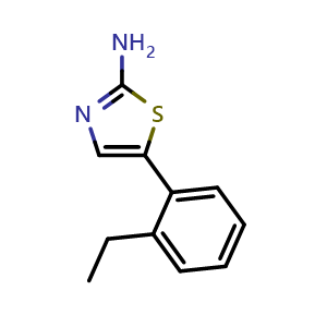 Chemical structure of 5-(2-Ethylphenyl)thiazol-2-amine , CAS 1595674-06-8, AChemBlock X179335