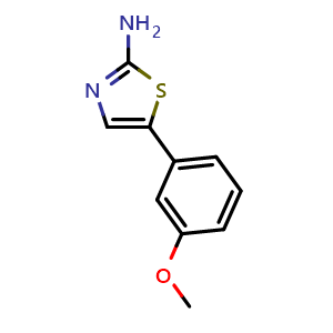 Chemical structure of 5-(3-methoxyphenyl)thiazol-2-amine , CAS 1183012-58-9, AChemBlock X179437