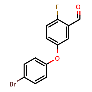 Chemical structure of 5-(4-Bromophenoxy)-2-fluorobenzaldehyde , CAS 2755724-80-0, AChemBlock X179473