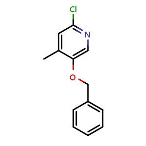 Chemical structure of 5-(Benzyloxy)-2-chloro-4-methylpyridine , CAS 2755724-86-6, AChemBlock X179549