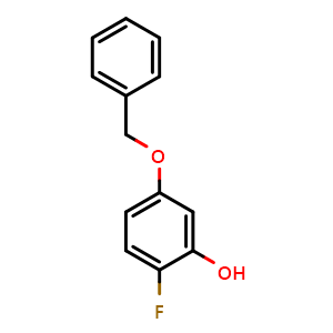 Chemical structure of 5-(Benzyloxy)-2-fluorophenol , CAS 1881328-84-2, AChemBlock X179553