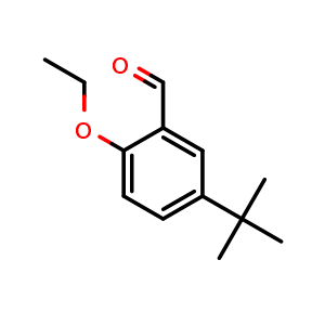 Chemical structure of 5-(Tert-butyl)-2-ethoxybenzaldehyde , CAS 681443-01-6, AChemBlock X179576