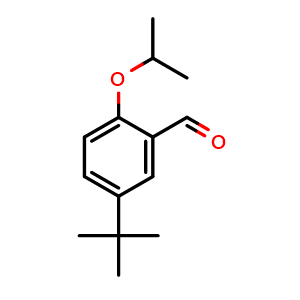 Chemical structure of 5-(Tert-butyl)-2-isopropoxybenzaldehyde , CAS 1289061-54-6, AChemBlock X179577