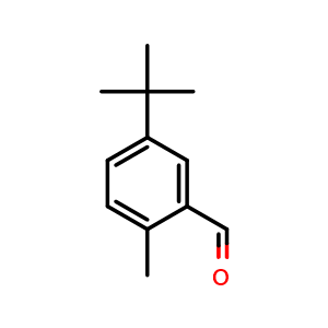 Chemical structure of 5-(Tert-butyl)-2-methylbenzaldehyde , CAS 66949-23-3, AChemBlock X179578