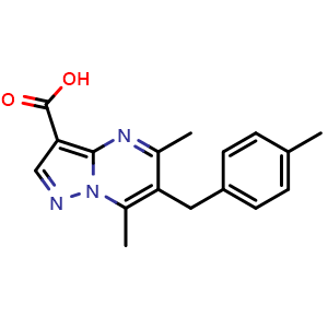 5,7-Dimethyl-6-(4-methylbenzyl)pyrazolo-[1,5-a]pyrimidine-3-carboxylic acid