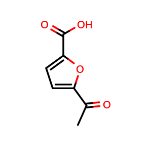 Chemical structure of 5-acetyl-furan-2-carboxylic acid , CAS 13341-77-0, AChemBlock X179599