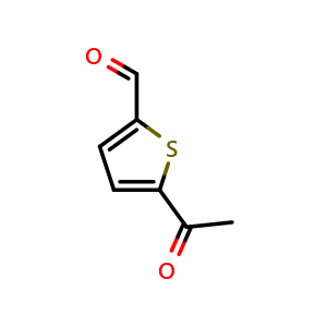 Chemical structure of 5-Acetylthiophene-2-carbaldehyde , CAS 4565-29-1, AChemBlock X179600