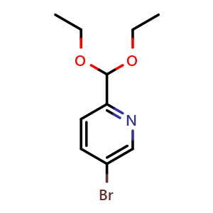 Chemical structure of 5-Bromo-2-(diethoxymethyl)pyridine , CAS 1044209-33-7, AChemBlock X179645