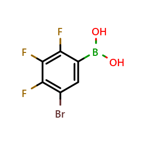 Chemical structure of 5-Bromo-2,3,4-trifluorophenylboronic acid , CAS 2377611-88-4, AChemBlock X179650