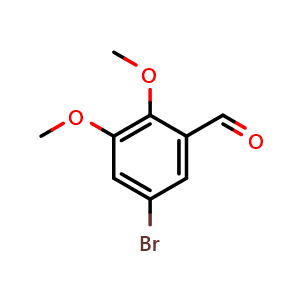 Chemical structure of 5-Bromo-2,3-dimethoxybenzaldehyde , CAS 71295-21-1, AChemBlock X179658