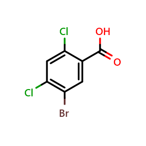 Chemical structure of 5-bromo-2,4-dichlorobenzoic acid , CAS 791137-20-7, AChemBlock X179660