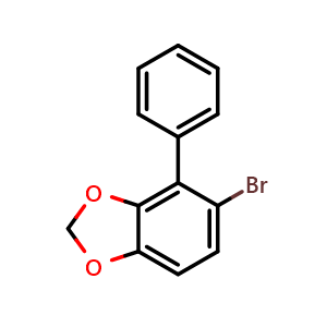 Chemical structure of 5-Bromo-4-phenylbenzo[d][1,3]dioxole , CAS 2807444-70-6, AChemBlock X179760