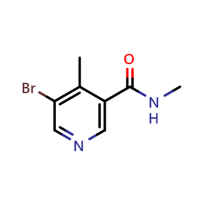 Chemical structure of 5-Bromo-N,4-dimethylnicotinamide , CAS 2246722-11-0, AChemBlock X179771