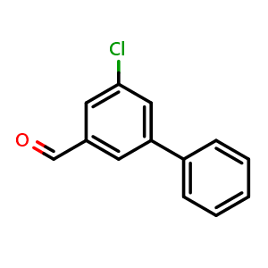 Chemical structure of 5-Chloro-[1,1'-biphenyl]-3-carbaldehyde , CAS 1356967-49-1, AChemBlock X179782