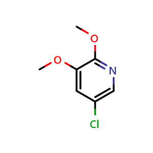 Chemical structure of 5-Chloro-2,3-dimethoxypyridine , CAS 284040-73-9, AChemBlock X179796