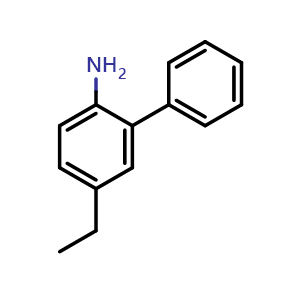 Chemical structure of 5-Ethyl-[1,1'-biphenyl]-2-amine , CAS 849208-84-0, AChemBlock X179892