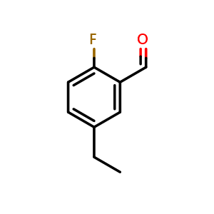 Chemical structure of 5-Ethyl-2-fluorobenzaldehyde , CAS 891843-59-7, AChemBlock X179898