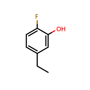 Chemical structure of 5-Ethyl-2-fluorophenol , CAS 891843-05-3, AChemBlock X179899