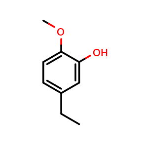 Chemical structure of 5-Ethyl-2-methoxyphenol , CAS 2785-88-8, AChemBlock X179903
