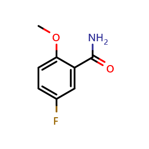 Chemical structure of 5-Fluoro-2-methoxybenzamide , CAS 704-04-1, AChemBlock X179914