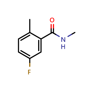 Chemical structure of 5-Fluoro-N,2-dimethylbenzamide , CAS 1332325-17-3, AChemBlock X179926