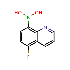 Chemical structure of 5-Fluoroquinoline-8-boronic acid , CAS 1072951-45-1, AChemBlock X179927