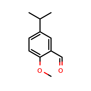 Chemical structure of 5-Isopropyl-2-methoxybenzaldehyde , CAS 85902-68-7, AChemBlock X179958