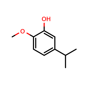 Chemical structure of 5-Isopropyl-2-methoxyphenol , CAS 499-79-6, AChemBlock X179959