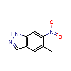 Chemical structure of 5-Methyl-6-nitroindazole , CAS 72521-00-7, AChemBlock X179974