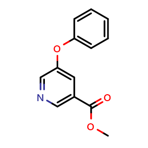 Chemical structure of 5-Phenoxynicotinic acid methyl ester , CAS 936344-52-4, AChemBlock X179977