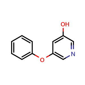 Chemical structure of 5-Phenoxypyridin-3-ol , CAS 910649-40-0, AChemBlock X179978