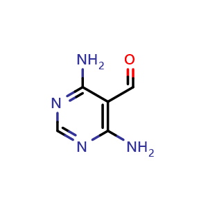 Chemical structure of 5-Pyrimidinecarboxaldehyde,4,6-diamino- , CAS 109831-68-7, AChemBlock X179980