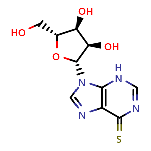 Chemical structure of 6-​Thioinosine , CAS 574-25-4, AChemBlock X179982