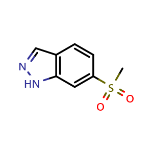 Chemical structure of 6-(Methylsulfonyl)-1H-indazole , CAS 261953-48-4, AChemBlock X180009