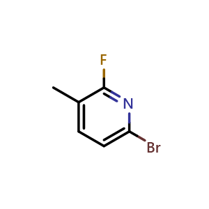 Chemical structure of 6-Bromo-2-fluoro-3-methylpyridine , CAS 1211536-81-0, AChemBlock X180039