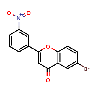 Chemical structure of 6-Bromo-3'-nitroflavone , CAS 187932-50-9, AChemBlock X180057