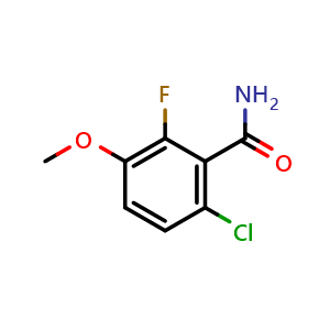 Chemical structure of 6-Chloro-2-fluoro-3-methoxybenzamide , CAS 886761-75-7, AChemBlock X180081