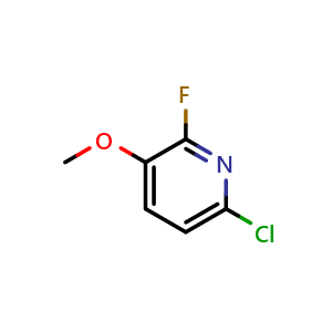 Chemical structure of 6-Chloro-2-fluoro-3-methoxypyridine , CAS 1227573-07-0, AChemBlock X180084