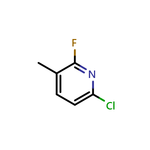 Chemical structure of 6-Chloro-2-fluoro-3-methylpyridine , CAS 1227598-47-1, AChemBlock X180090