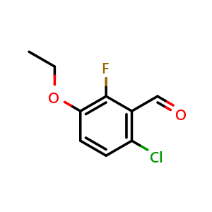 Chemical structure of 6-Chloro-3-ethoxy-2-fluorobenzaldehyde , CAS 363620-21-7, AChemBlock X180092