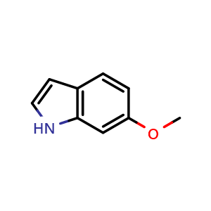 Chemical structure of 6-Methoxyindole , CAS 3189-13-7, AChemBlock X180130