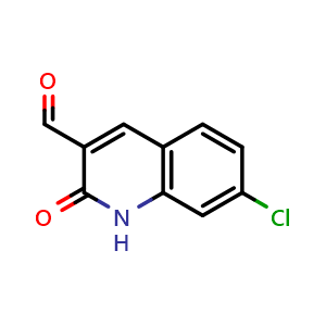 Chemical structure of 7-chloro-3-formyl-2-quinolone , CAS 73568-43-1, AChemBlock X180145