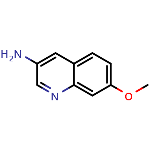 Chemical structure of 7-Methoxyquinolin-3-amine , CAS 87199-83-5, AChemBlock X180154