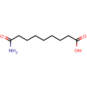 Chemical structure of 9-amino-9-oxononanoic acid , CAS 61798-00-3, AChemBlock X180167