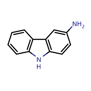 Chemical structure of 9H-carbazol-3-amine , CAS 6377-12-4, AChemBlock X180169