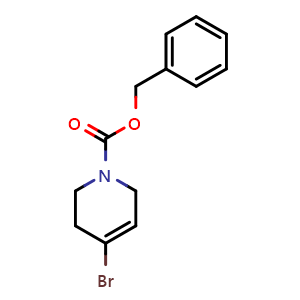 Chemical structure of benzyl 4-bromo-5,6-dihydropyridine-1(2H)-carboxylate , CAS 1651180-56-1, AChemBlock X180190