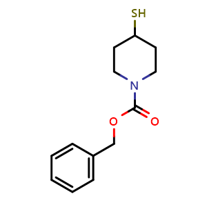 Chemical structure of benzyl 4-mercaptopiperidine-1-carboxylate , CAS 833491-24-0, AChemBlock X180191