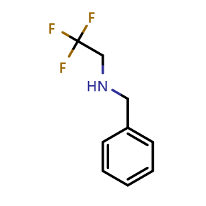 Chemical structure of Benzyl-(2,2,2-trifluoro-ethyl)-amine , CAS 85963-50-4, AChemBlock X180197