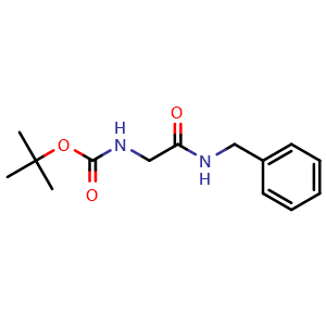 Chemical structure of Carbamic acid, [2-oxo-2-[(phenylmethyl)amino]ethyl]-, 1,1-dimethylethylester , CAS 19811-52-0, AChemBlock X180212